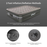 1 x RAW Customer Returns KPUY Air Mattress, Inflatable Mattress with Integrated Electric Pump, Self-Inflating Foldable Guest Air Bed, 203 x 152 x 46 cm Double Bed, Black  - RRP €99.98