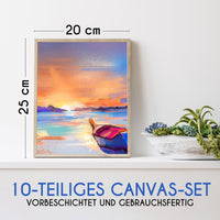 1 x RAW Customer Returns Zenacolor - Canvas set 10 pieces - canvas for painting 30 x 40 cm - painting on canvas, acrylic painting, oil painting, gouache, watercolor - 100 acid-free cotton. - RRP €23.09