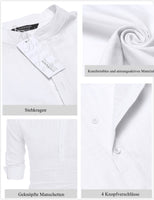 1 x RAW Customer Returns COOFANDY Linen Shirt Men Long Sleeve White Shirt Men Cotton Long Sleeve Shirt Men White L - RRP €35.98