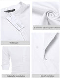 1 x RAW Customer Returns COOFANDY Linen Shirt Men Long Sleeve White Shirt Men Cotton Long Sleeve Shirt Men White L - RRP €35.98