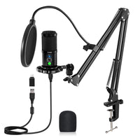 1 x RAW Customer Returns Aveek Streaming Microphone with Arm, USB Condenser Microphone, Professional PC Microphone with Cardioid Pattern, For Podcasting, Studio Recording, Gaming, YouTube - RRP €53.46