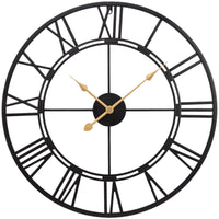 1 x RAW Customer Returns Warminn Wall Clock Large No Ticking Noise Silent Roman Numeral Quartz Battery Operated Wall Clock Easy to Read for Room Home Kitchen Bedroom Office School 58cm  - RRP €48.99