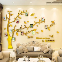 1 x RAW Customer Returns AIVORIUY Tree Wall Sticker Living Room 3D DIY Stickers Plants Branch Photo Frame Wall Decals Arts Decorations for Daycare Office Adult Child Bedroom L 230x175cm, Silver Mirror R  - RRP €39.7