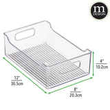 1 x Brand New mDesign Bathroom Organizer Box Square Plastic Bathroom Item Box Ideal Closet Organizer for Cosmetics and Makeup Set of 2 Clear - RRP €54.99