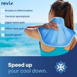 1 x RAW Customer Returns REVIX Gel Cooling Pads for Neck and Shoulder Injuries, Reusable Gel Cold Compress for Pain Relief, Extra Large and Long Cold Compress Made of Soft Fabric - RRP €30.0