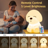 1 x RAW Customer Returns One Fire Night Light Children, Kawaii 16 Colors Night Light Baby, LED Nursing Light Dimmable, 1200mAh Battery  Children s Night Light, Silicone Dog Bedside Lamp Children, Kawaii Night Lamp Children s Room Decoration - RRP €18.49