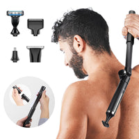 1 x RAW Customer Returns FERRISA Back Shaver Men, Body Shaver Men with Foldable Handle Multifunctional Shaver Men Electric with Travel Lock - RRP €36.29