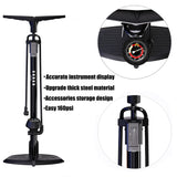 1 x RAW Customer Returns Bike Floor Pump, Floor Bicycle Pump with Presta Schrader Valves Bicycle Pumps Multipurpose 170psi Portable High Pressure Pump for Bikes and Balls - RRP €18.99