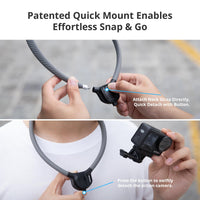 1 x RAW Customer Returns PGYTECH CapLock Neck Mount POV Neck Holder Hands-free Neck Strap for DJI OSMO Action 4 3, GoPro Hero 12 11 10, OSMO Pocket 2, Video Vlog Necklace Lanyard for Insta ONE RS R X3, iPhone Android - RRP €34.95