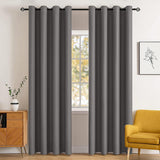 1 x RAW Customer Returns MIULEE Curtains Grey Opaque with Eyelets 225 cm Long, Beautiful Soft Blackout Curtains for Darkening Rooms, Set of 2 Blackout Curtains Living Room Opaque Eyelet Curtain Each H225 X W140 - RRP €30.99