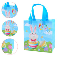 1 x Brand New Pack of 8 Easter egg hunt bags with handles, Easter bags for filling, reusable Easter gift bags, Easter bags, multifunctional Easter bags, gift bags, presents, party accessories - RRP €14.11