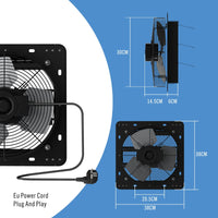 1 x RAW Customer Returns Aygrochy 300mm inlet and exhaust fan, industrial wall fan for heating, cooling, booster, grow tents, hydroponics, home use, ventilation and exhaust blower. - RRP €95.99