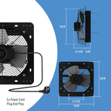 1 x RAW Customer Returns Aygrochy 300mm inlet and exhaust fan, industrial wall fan for heating, cooling, booster, grow tents, hydroponics, home use, ventilation and exhaust blower. - RRP €95.99