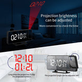 1 x RAW Customer Returns Projector Alarm Clock Bedside Alarm Clock Digital Clock with Temperature Humidity and USB Output Charging with 180 Rotation Adjustable Brightness 7.5 Inch LED Screen FM Radio Function - RRP €23.99