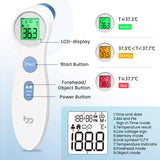 8 x RAW Customer Returns Fever thermometer for babies, children and adults, contactless forehead thermometer infrared digital thermometer with instant accurate reading, fever alarm, white - RRP €128.24