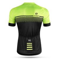 1 x RAW Customer Returns LAMEDA Short Sleeve Cycling Jersey Men Women T-Shirt Jersey Functional Shirt Elastic Breathable Quick-Drying Fabric Cycling Jersey for Cycling Outdoor Sports Black Green L  - RRP €29.99