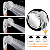 1 x RAW Customer Returns Shower head, Magichome Ionic hand shower water-saving shower head with pressure increase for more water pressure with 3 filtrations and 1 replaceable PP filter - RRP €20.16