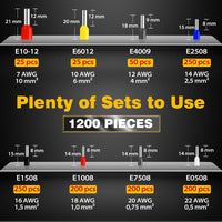 1 x RAW Customer Returns HOMCA crimping pliers wire end ferrules set for 0.25-10 mm with 1200 pieces wire end ferrules, wire end ferrule pliers stripping pliers set, crimping pliers and wire stripper, pressing pliers wire end ferrules - RRP €36.96