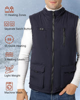 1 x RAW Customer Returns Aunus heated vest, heated jacket for men and women with 11 heating zones, heated vest for men with 3 adjustable temperatures, heating jacket, heat vest with no power bank and battery - RRP €50.42