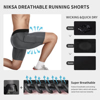 1 x RAW Customer Returns Niksa Men s Compression Shorts, 3 Pack, Men s Compression Underwear, Sports Shorts with Pockets, White Gray Black, M - RRP €25.2