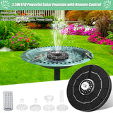 1 x RAW Customer Returns Solar Fountain 2023 Upgrade 3.5W Solar Fountain for Outdoor, 1800mAh Solar Fountain with Remote Control, 11 LED Lights, 8 Fountain Styles, Solar Fountain for the Garden, Bird Bath, DIY Water Feature - RRP €34.6