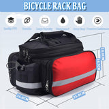 1 x RAW Customer Returns Taeku pannier bag, multifunction bicycle bag 27L waterproof bicycle side bag large saddle bag tear-resistant bicycle bag with rain cover red  - RRP €20.16