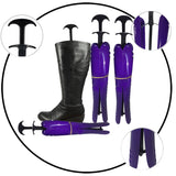 3 x Brand New Condello Casa boot shaper, boot stretcher, handle boot shaft shaper, knee-high boot support shape inserts, high boot holder, long boot shaft shaper inserts for women men 2 pieces, L 42 cm purple - RRP €116.97