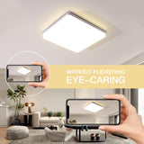 1 x RAW Customer Returns Riserva Square LED Ceiling Light, 48W Modern 4500K Natural White LED Ceiling Light, 30 CM IP44 Ceiling Light Applicable in Bathroom, Living Room, Kitchen, Bedroom, Hallway, Balcony, Garage - RRP €28.43