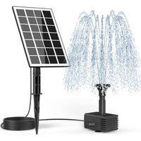 1 x RAW Customer Returns SZMP Solar Fountain, 2024 Upgrade Glass Solar Pond Pump with 3M Cable 8 Nozzles Solar Water Pump, Solar Floating Fountain Pump for Garden Pond Fountain Bird Bath Fish Container - RRP €20.16