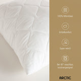 1 x RAW Customer Returns Arctic pillow 80x80 made of soft microfiber I Oeko-Tex pillow, filled with fine GRS-certified recycled fiber balls, washable at 40 I HARSTAD pillow, white - RRP €34.95