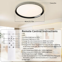 1 x RAW Customer Returns MOONSEA LED ceiling light dimmable with remote control, top 360 glow ceiling lamp living room 3000K-6000K, 28W ceiling lamp LED 40cm for living room, bedroom, children s room, kitchen - RRP €53.44