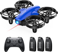 1 x RAW Customer Returns Tomzon mini drone for children beginners, remote-controlled aircraft with combat mode, RC quadcopter 24min long flight time, 360 propeller protection, toy throw go 3D flip circular flight, mini drone, blue - RRP €39.99