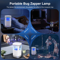 1 x RAW Customer Returns Electric Insect Killer, UV Mosquito Lamp Fly Trap Indoor Mosquito Trap Mosquito Repellent, USB Mosquito Repellent Portable Fly Traps for Bedroom, Living Room Office, Kitchen and Camping - RRP €25.2