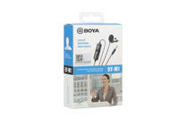 1 x RAW Customer Returns BOYA BY-M1 3.5 mm Black lavalier microphone for smartphone and canon or nikon camera - RRP €18.68