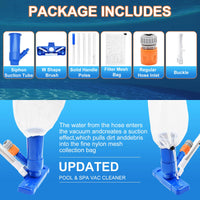 1 x RAW Customer Returns  2024 Upgrade Pool Vacuum Cleaner for Above Ground Pools, Handheld Swimming Pool Jet Cleaner, Leaf Vacuum Cleaning Kit with Brush and 5pcs 70 Poles, Small Vacuum for Underwater - RRP €30.99