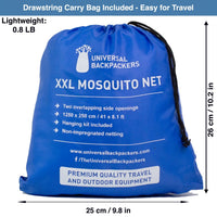 1 x RAW Customer Returns Mosquito Netting for Extra Large Beds White 2 Openings on the Sides and Kit for Hanging on the Bed Canopy Quality Lightweight Materials and Easy Installation for Homes and Travel - RRP €36.99