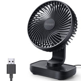 1 x RAW Customer Returns OCOOPA USB Fan Ultra Quiet - 4000mAh Table Fan, 4 Speeds, Mini Fan for Desk, Home and Office, Black - RRP €24.68