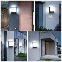 1 x RAW Customer Returns Lightsjoy 18W outdoor light LED wall light outdoor IP65 outdoor lamp cold white wall outdoor wall light modern wall lamp waterproof outdoor lighting aluminum for outdoor area outdoor wall light hallway stairwell - RRP €34.85