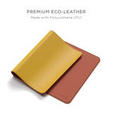 1 x RAW Customer Returns Satechi Reversible Eco-Leather Mat - Desk Protector - Safe for Lacquered and Varnished Wooden Surfaces Yellow Orange  - RRP €32.26