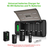 1 x RAW Customer Returns BONAI LCD Screen Smart Battery Charger for AA AAA SC C D 9V Ni-MH Ni-CD, Rechargeable Battery Charger, Universal Battery Charger with Discharge Function USB Battery Charger  - RRP €19.67