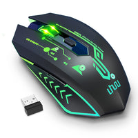 1 x RAW Customer Returns uhuru Wireless Gaming Mouse, Wireless Gamer Mouse with 4800 DPI, 6 Programmable Buttons, 7 LED Lights, Gaming Software Ergonomic Design for PC, Laptop, Gaming and Office - RRP €19.15