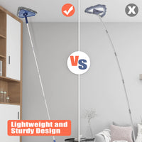 1 x RAW Customer Returns JEHONN Floor Mop with Long Handle 200CM, 3-In-1 Wall Mop with 6 Replacement Microfiber Chenille Pads for Ceiling, Painted Walls, Windows, Floor, Baseboard Blue  - RRP €24.99