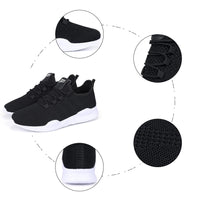 3 x RAW Customer Returns QIJGS women s trainers, sports shoes, running shoes, gym shoes, tennis shoes, casual shoes, outdoor sports, comfortable street running shoes, black 37 - RRP €77.1