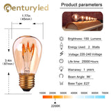 1 x RAW Customer Returns Century Light Pack of 6 E27 Vintage LED Light Bulbs 2W Candle Filament Replaces 20W 150lm 2200K extra warm white 360 230V, spiral bulb, not dimmable - RRP €24.99