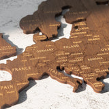 1 x RAW Customer Returns Creawoo world map wall decoration made of wood, walnut world map travel map wall decoration wall art for office, living room, bedroom 200 x 114 cm  - RRP €179.0