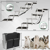 1 x RAW Customer Returns Dog stairs car, dog ramp car foldable, pet stairs, 5 steps dog ladder up to 70kg, ramp dog stairs for small, medium, large dogs - RRP €99.99