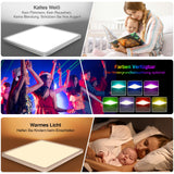 1 x RAW Customer Returns Led Ceiling Light Dimmable with Remote Control 24W 13RGB Color Changing Ceiling Lamp 3000K-6500K 3200LM Flat Ceiling Lighting IP54 Waterproof Square for Bedroom Living Room Kitchen Balcony Office Basement - RRP €33.59