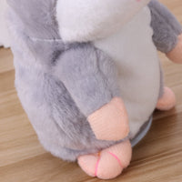 1 x RAW Customer Returns Toymytoy Talking Plush Toy Hamster Repeat What You Say Electronic Toy for Babies and Children Light Grey  - RRP €16.69