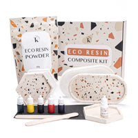 1 x RAW Customer Returns Tassika Eco Resin Kit for Beginners 0.9kg, Terrazzo Resin Kit, Complete Resin Kit Jesmonite Alternative  - RRP €39.99