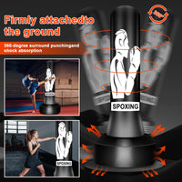 1 x RAW Customer Returns Standing Punching Bag for Adults 70 - Heavy Punching Bag with Boxing Gloves and Electric Air Pump, Men and Women Standing Kickboxing Bags for Training MMA, Muay Thai, Fitness Beginners. - RRP €59.99